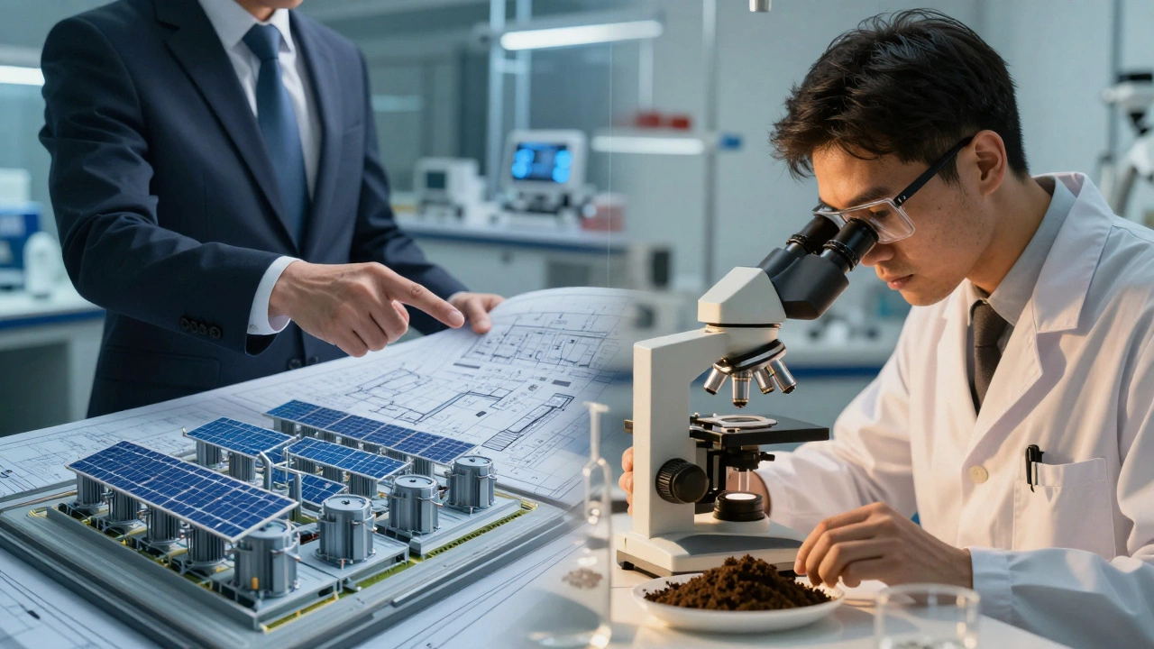 Corporate executive and scientist representing the balance of industry and research