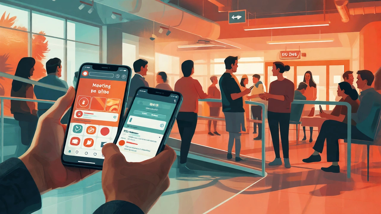 Visual metaphor connecting digital engagement with physical community spaces